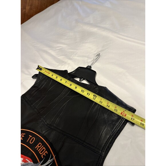 Diamond Plate Buffalo Leather Vest 2XL Live To Ride - Picture 16 of 16